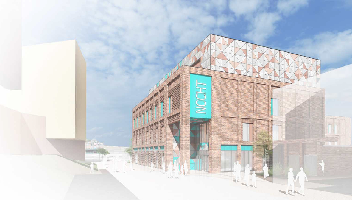 SheffieldRising's tweet photo. Plans have been submitted for the National Centre for Child Health Technology at the Olympic Legacy Park @whittamcoxarch @OLPSheffield  #sheffieldissuper https://t.co/jkUT2zk60A