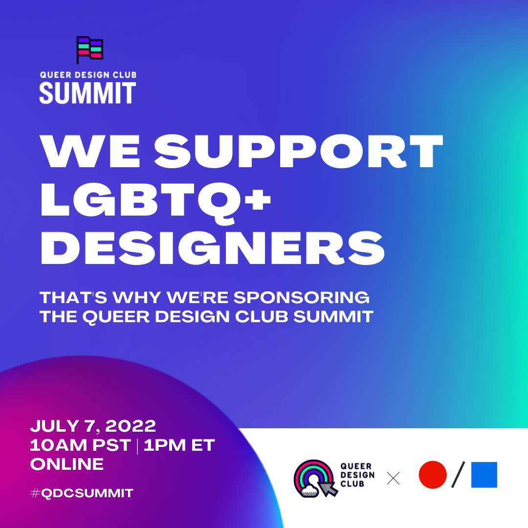 We're excited to support the <a href="/queerdesignclub/">Queer Design Club</a> Summit this upcoming July 7th. If you don't already have a ticket, feel free to use code OMSTUDIO10 to get 10%.