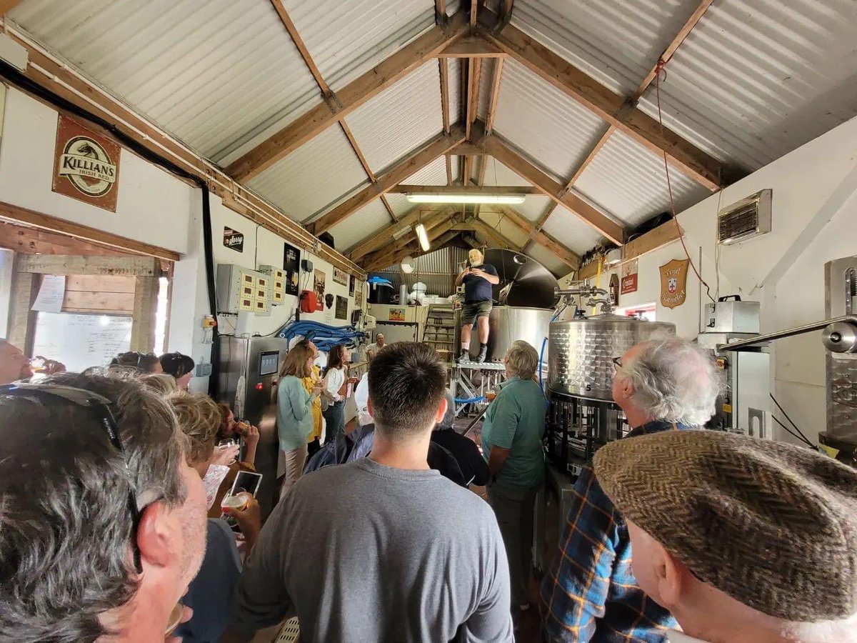 mescanbrewery's tweet photo. Cheers to the lovely group from the US of A who did a private tour this week.  

Email us if you'd like to organise one with 10+ friends. 

Summer tours running every Friday and some Saturdays. Booking essential   https://t.co/CXSwrkFMlX
#Mescan #DestinationWestport @mayofood https://t.co/opd7KDiYNs