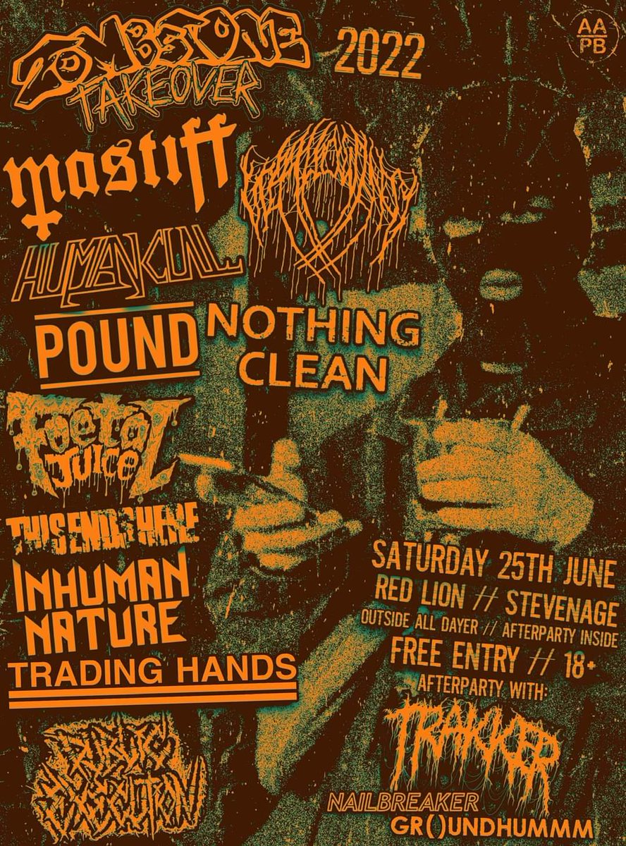WALLOWING_NOISE's tweet photo. We play #tombstonetakeover2022 this Saturday alongside @Mastiffhchc, #pound, #humancull, #nothingclean and many more rad as hell bands!
Free entry. Get involved.
#wallowing #scifiordie https://t.co/ogkZIfBy8H