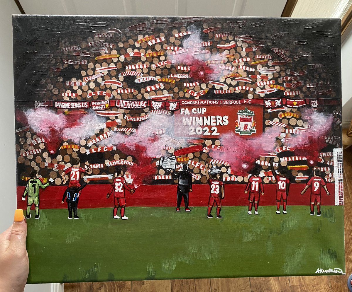 rudkin_abigail's tweet image. 📣❤️GIVEAWAY ❤️📣 
A4 framed FA Cup celebration piece print. 
- Follow me 
- Retweet this tweet 
- Comment when done

Winner will be announced in a week😊.