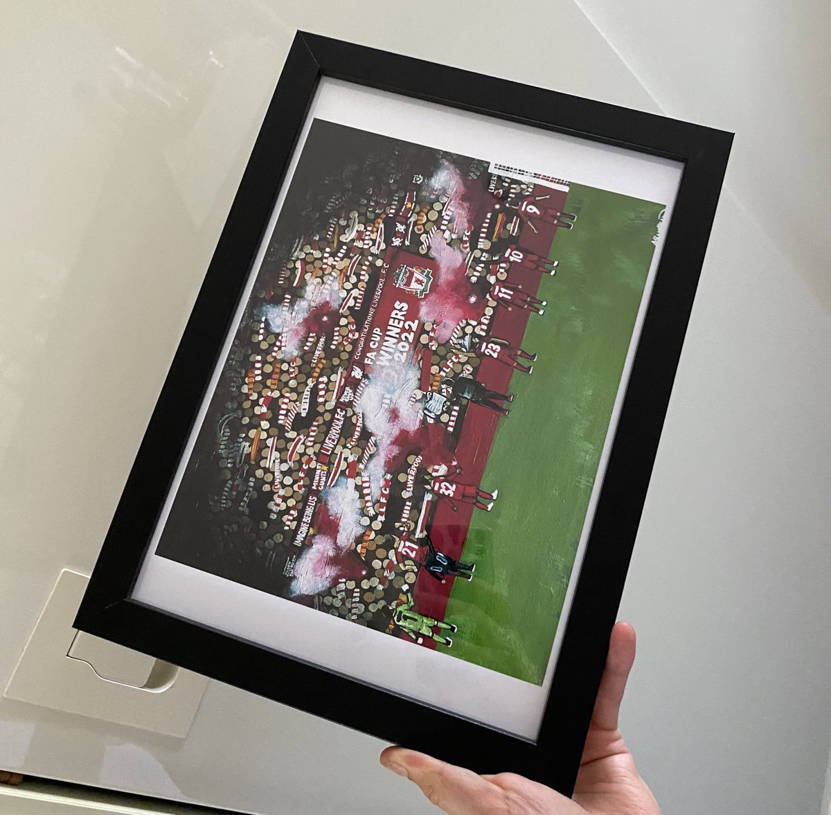rudkin_abigail's tweet image. 📣❤️GIVEAWAY ❤️📣 
A4 framed FA Cup celebration piece print. 
- Follow me 
- Retweet this tweet 
- Comment when done

Winner will be announced in a week😊.