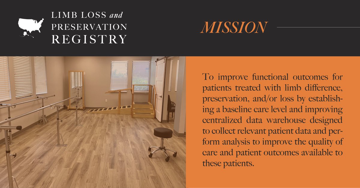 Read the mission of the Limb Loss and Preservation Registry below and visit lnkd.in/gbAnzSpi to learn more.