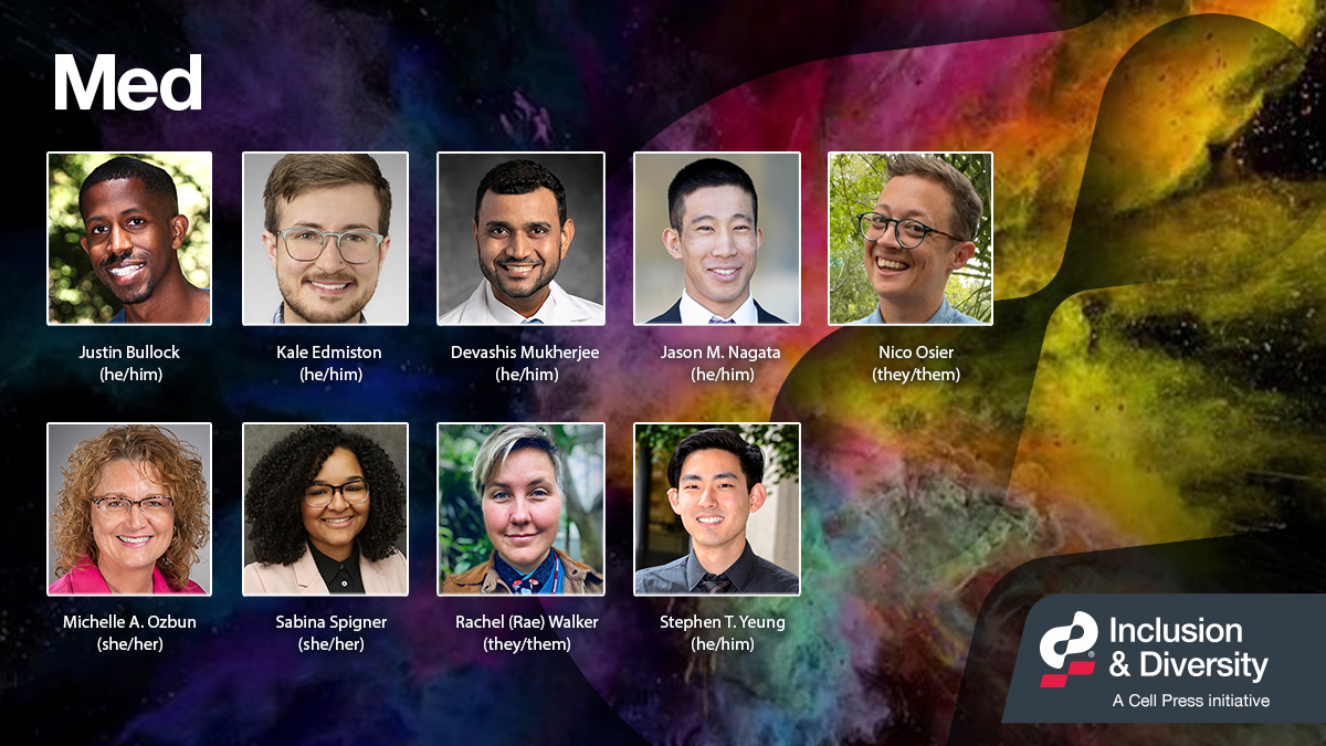 MedCellPress's tweet photo. In our new Voices, nine LGBTQ+ medical researchers share their thoughts on the importance of queer #visibility in #medicine, and the benefits it brings to patients and science as a whole. 

Read their perspectives now in Med: https://t.co/2rG2lF2Rhl #PrideInSTEM  🧵 https://t.co/I5PtldVAjG