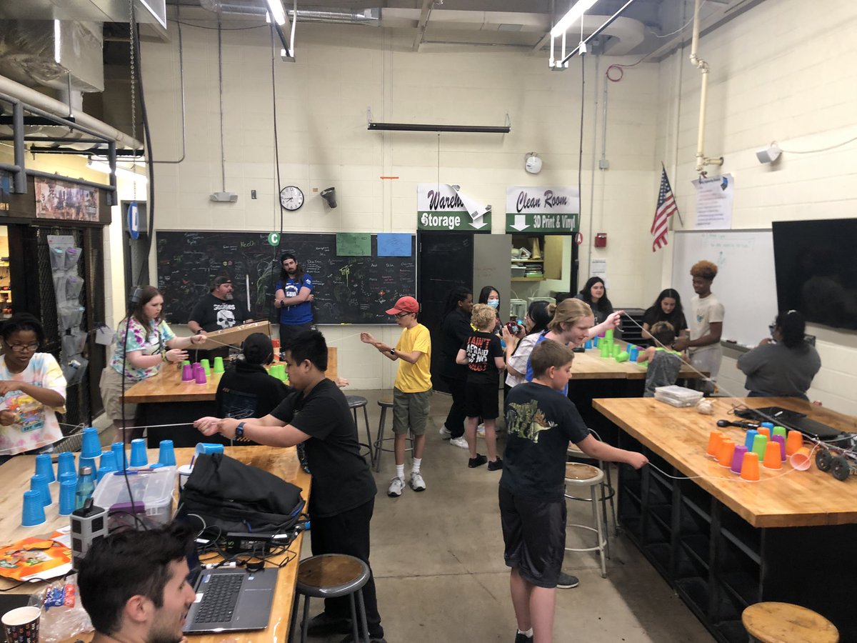 ParkCenterRobot's tweet photo. Our summer builds provide a low key introduction where students learn about the building, coding, outreach, and business aspects of our teams.  We build #morethanrobots and build college and career readiness @ISD279 https://t.co/3yyJTOkFlW