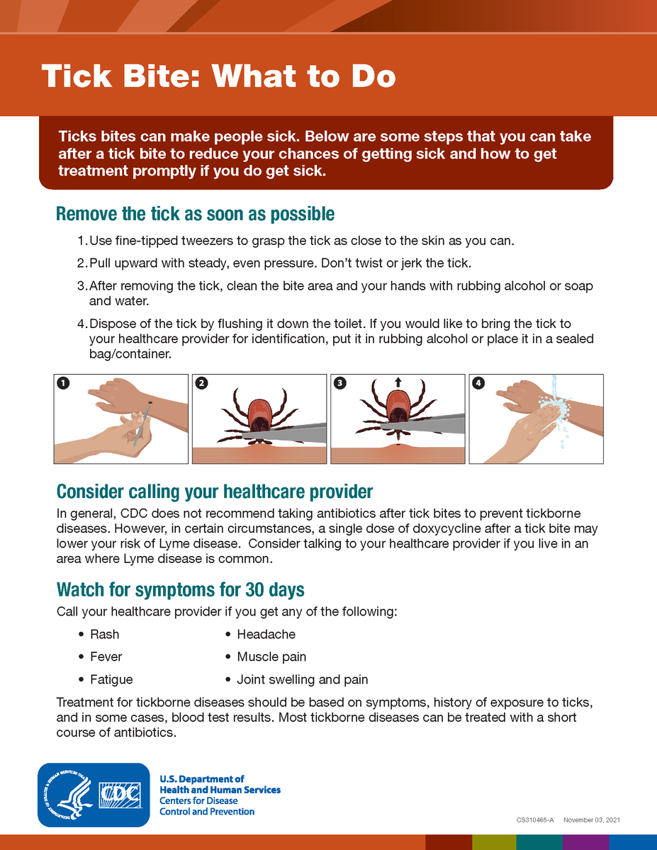 In the last several years, Noble County has seen an increase in reported Lyme Disease cases of any status. Check your children, as well as yourself for ticks often and follow the tips below to remove them and reduce the risk of developing Lyme Disease.