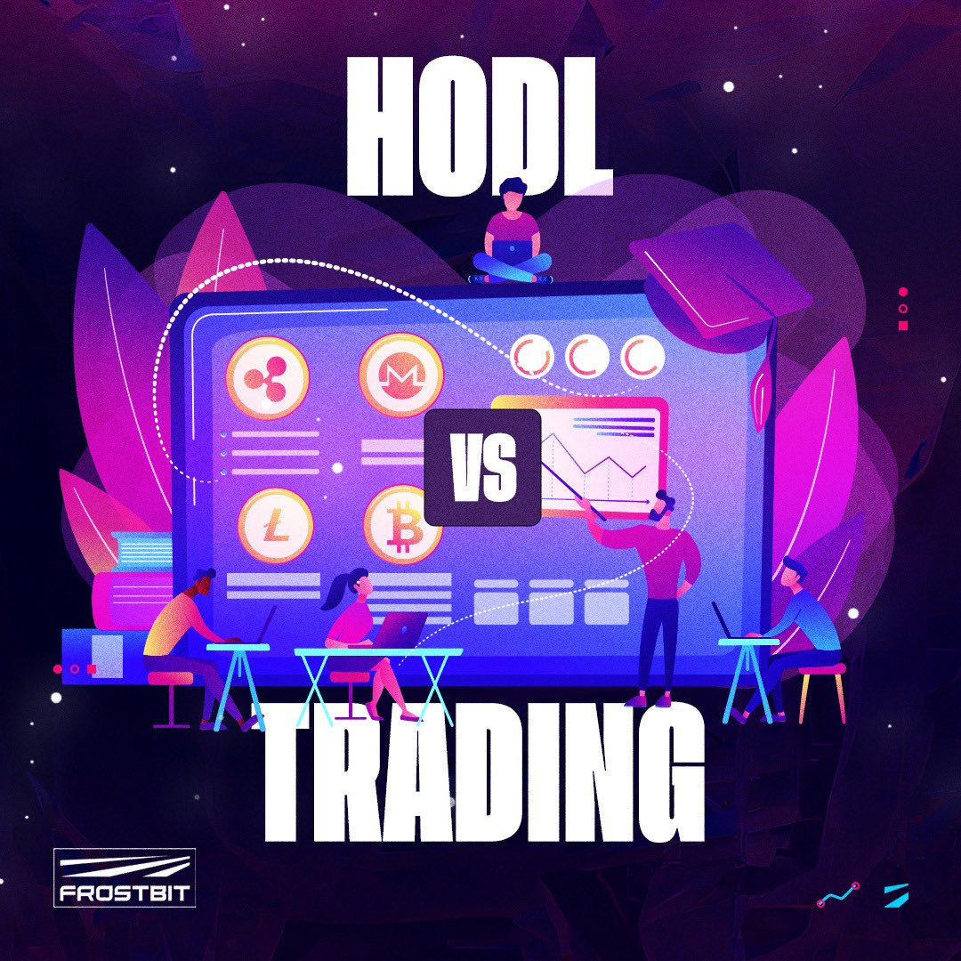 frostbitcripto's tweet photo. 👀 ¿Qué estrategia optás en este momento crítico? 

📌 #Holding, conserva las #criptomonedas a largo plazo. Y #Trading realiza operaciones de compra – venta 🔁 en el mercado de forma activa y constante, con el fin de obtener ganancias💰.

💬 ¿Vos qué te considerás o sos un mix? https://t.co/1HpQ7WEuOC