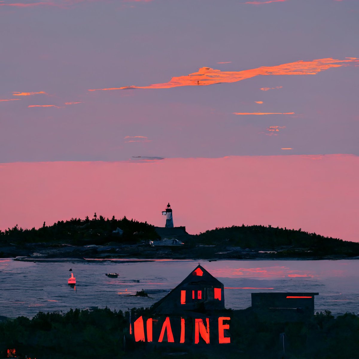 Playing around with #midjourneyai is addictive. Here’s a recent rendering for #Maine