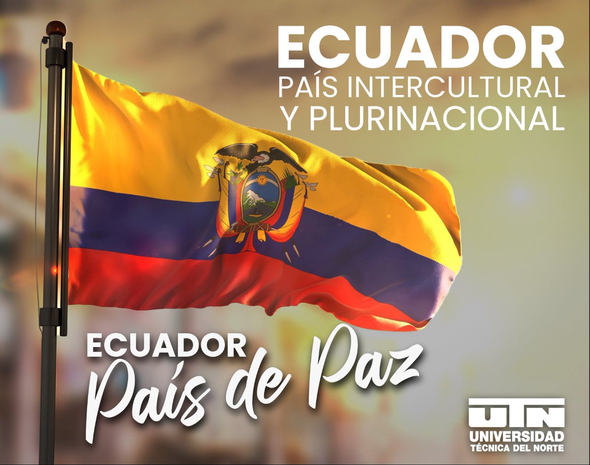 La #UTN, desde la zona norte del PAÍS 🇪🇨, fomenta el respeto a la diversidad de pensamiento y EXHORTA para que en unión ciudadana y cobijados con los símbolos patrios se concrete un ACUERDO nacional.
#Ecuador2022
#PaísdePaz