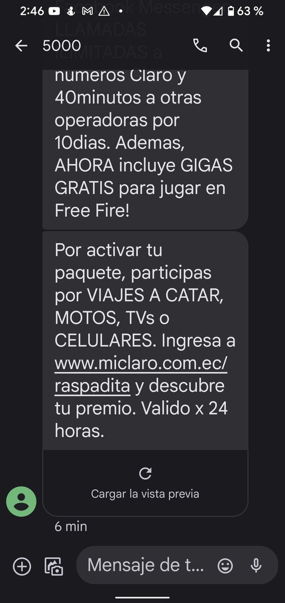 alonso390's tweet photo. @ClaroEcua Haces una recarga con la operadores @ClaroEcua  supuestamente te dan una raspadita la cual no funciona qué clase de publicidad es ? @ClaroEcua https://t.co/YzsCcdVFqa