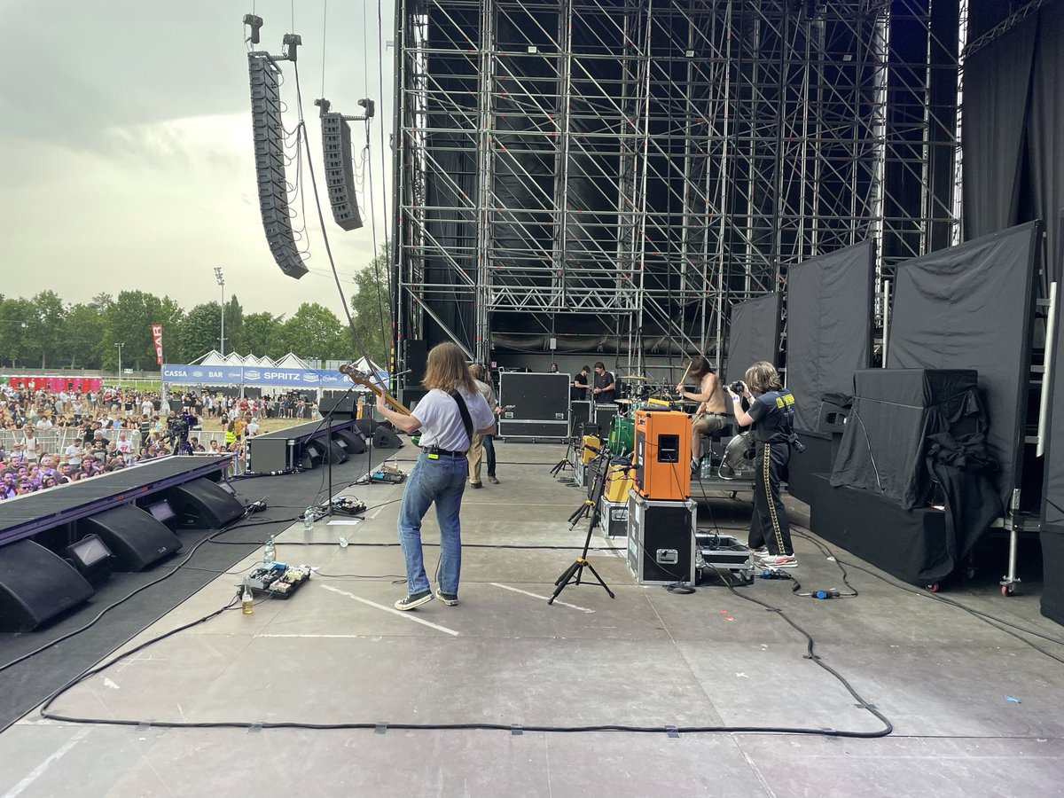 BlackCaseLive's tweet photo. @TheLathums supporting @thekillers @mi_summerfest band smashed it and full black case team doing the work behind the scenes. 🖤🖤 https://t.co/WGjvBth7iK