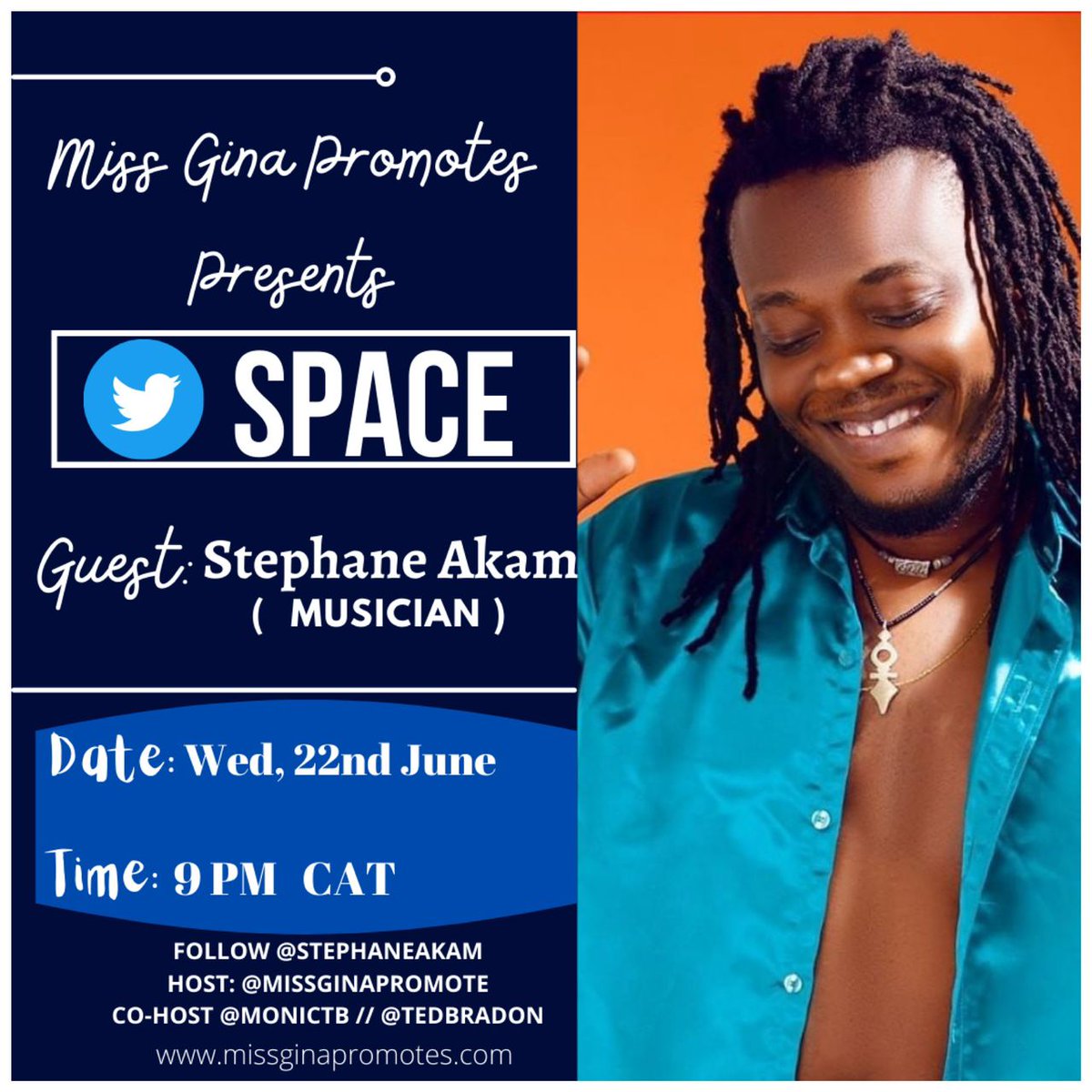 GlennTchappi's tweet photo. @missginapromote reçoit dans son Space @STEPHANEAKAM il nous parlera de son nouveau single #Chanceline.
#Chanceline
#237music
#MboaMusic https://t.co/P7PBy3z3Tb