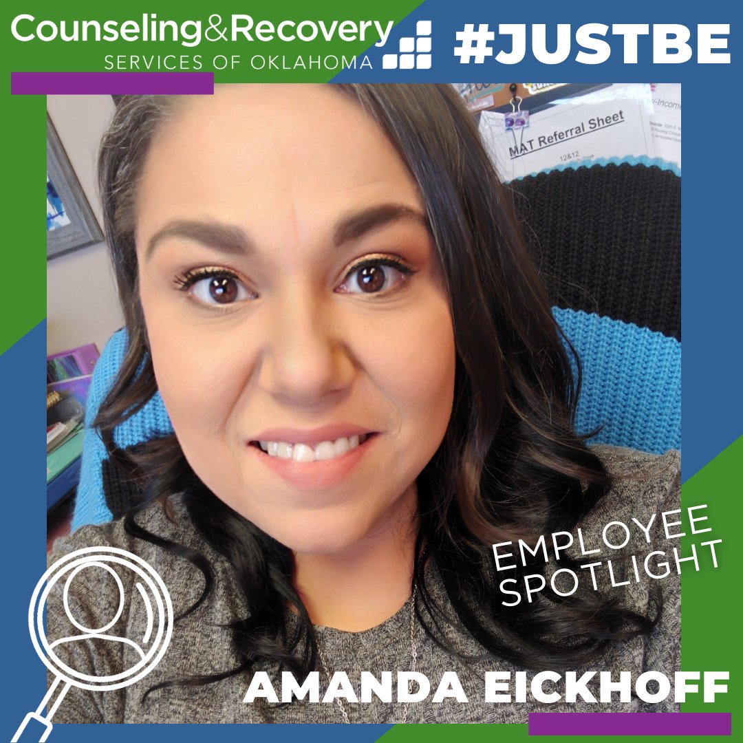 Amanda Eickhoff has worked at CRSOK for almost 3 years holding positions of Care Coordinator, Recovery Support Specialist, Behavioral Health Wellness Coach, & TherOps Trainer. She loves that CRSOK serves everyone respecting their challenges, identities, & helping remove barriers.