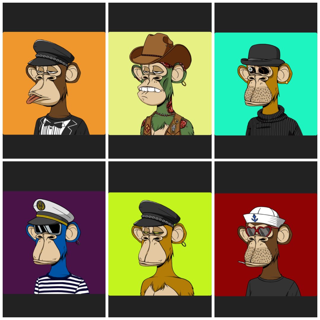 WL mint already over 3k claimed. Still got over 3 days to claim! 
Here are my 6 favourite that I’ve minted so far.. I want to see your favourite apes and hear your favourite traits #ApeFollowApe #NotBored #NFTCommmunity #SolanaNFT