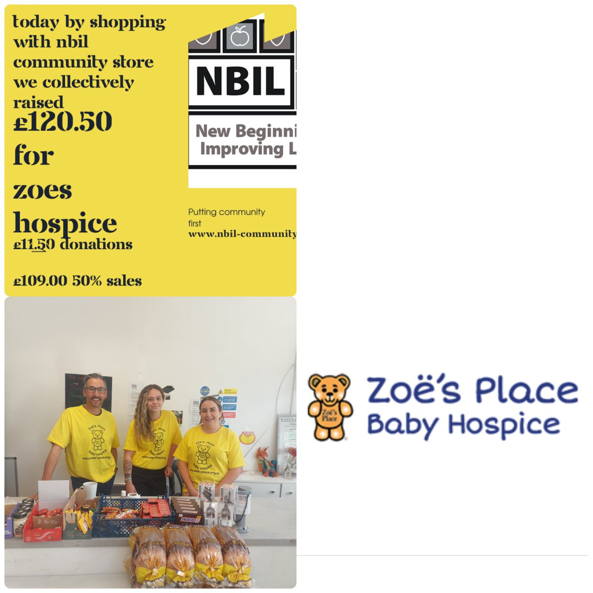 BeginningsI's tweet image. We raised £120.50 for 💛💛💛 @ZoesPlaceLiv today. RIPPLE EFFECT #COMMUNITY #HELPINGONEANOTHER
