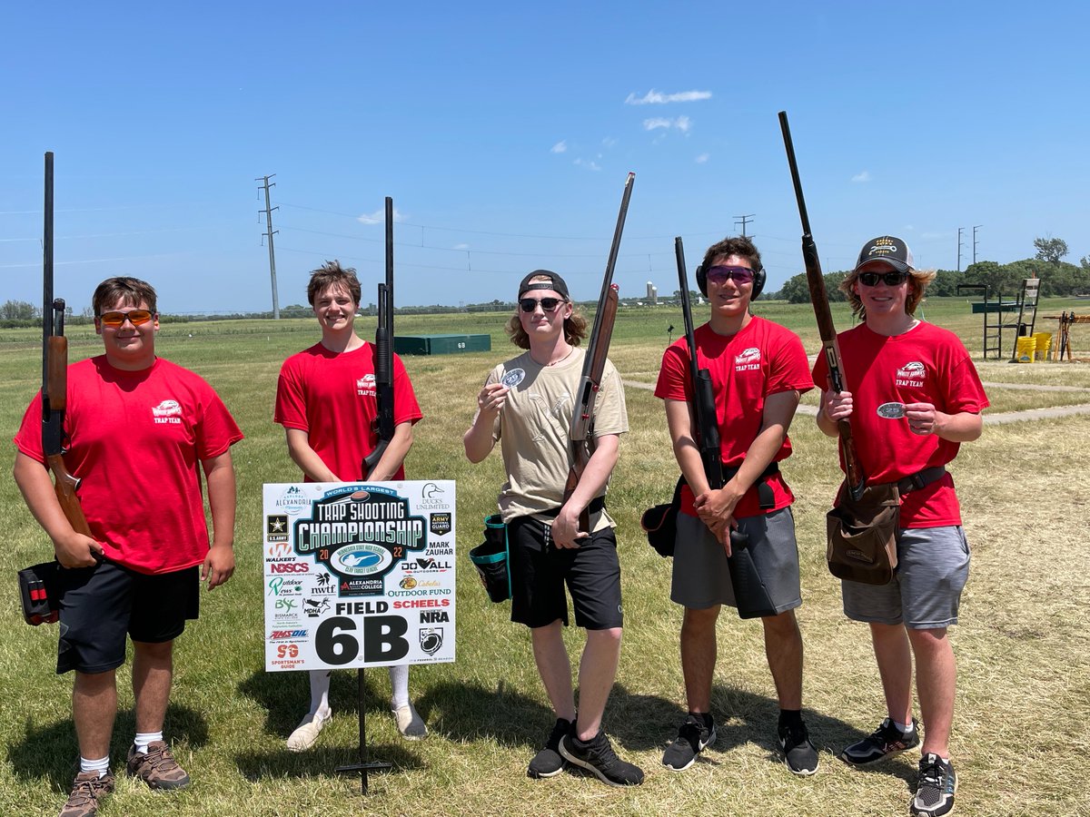 MWHS_Trap's tweet photo. Congrats to @MWHS_Trap teammate Max P on earning a 25 Straight at the @MN_ClayTarget Trap Championships on 6/19. Way to go Max! Drake, Beckett, Max, Eric &amp; Nate wrapping it up on 6B for the day. #MWHSPride https://t.co/i2zQO1TZiO