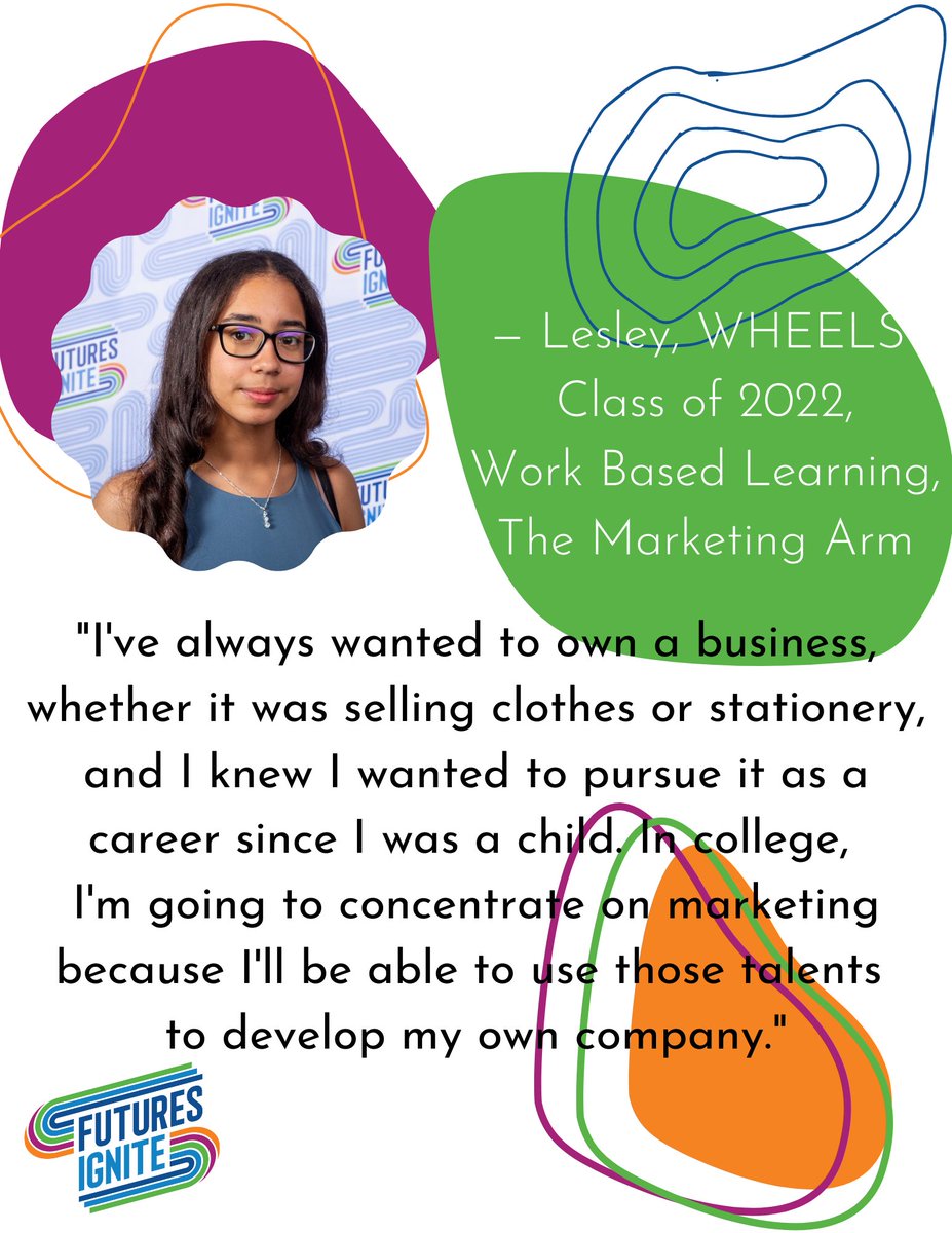 Futures Ignite (@futuresignite) on Twitter photo Lesley, one of 21 Futures Ignite Work Based Learning program participants this spring, worked with <a href="/TheMarketingArm/">Mustapha ibrahim</a>.
The experience helped redirect what she plans to study in college. Lesley plans to attend <a href="/UofR/">University of Rochester</a> this fall.
#YouthFutures #BIPOCyouth #YouthGoals Lesley, one of 21 Futures Ignite Work Based Learning program participants this spring, worked with <a href="/TheMarketingArm/">Mustapha ibrahim</a>.
The experience helped redirect what she plans to study in college. Lesley plans to attend <a href="/UofR/">University of Rochester</a> this fall.
#YouthFutures #BIPOCyouth #YouthGoals