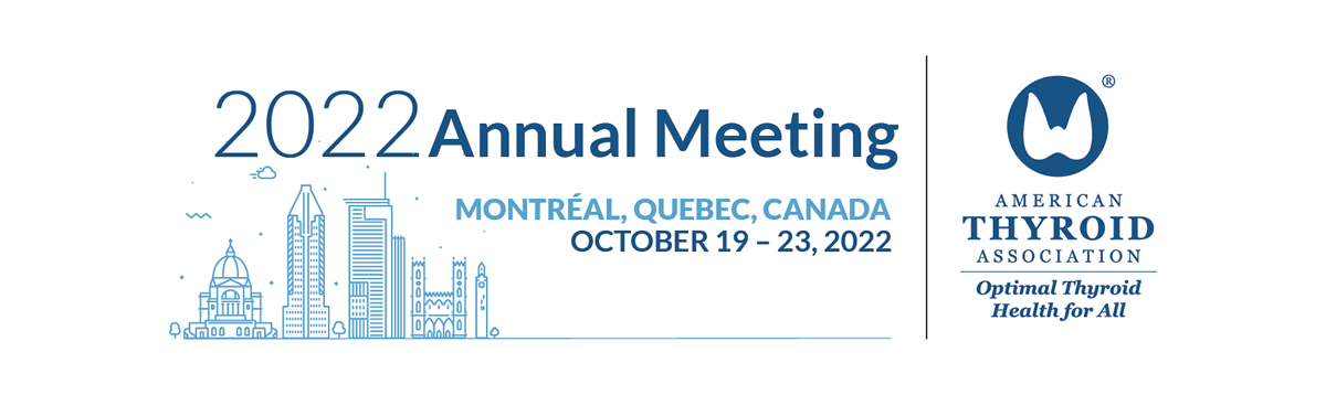 Thyroid Patients (@thyroidfriends) on Twitter photo Registration is open for the <a href="/AmThyroidAssn/">American Thyroid Association</a> 2022 Annual Meeting, October 19-23, in Montréal, Canada. Register by July 1st to take advantage of the Early Bird Registration Rates.
Register at: ow.ly/XmTh50JF6yr
<a href="/Bianco_Lab/">Antonio C Bianco</a> <a href="/DoctorAngell/">Trevor E Angell MD</a> <a href="/surgendo/">Cord</a> @cari_kitahara Registration is open for the <a href="/AmThyroidAssn/">American Thyroid Association</a> 2022 Annual Meeting, October 19-23, in Montréal, Canada. Register by July 1st to take advantage of the Early Bird Registration Rates.
Register at: ow.ly/XmTh50JF6yr
<a href="/Bianco_Lab/">Antonio C Bianco</a> <a href="/DoctorAngell/">Trevor E Angell MD</a> <a href="/surgendo/">Cord</a> @cari_kitahara