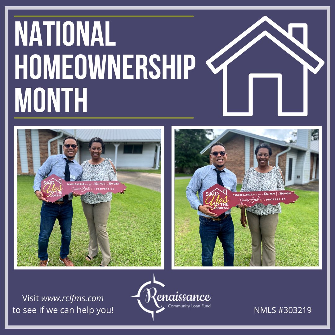 We're celebrating #NationalHomeownershipMonth with a big congratulations to new homeowner Tine B.! 👏 With the help of our #homepurchaseteam and Realtor Tabari Daniels with Denise Bush Properties, Tine recently closed on her beautiful new home! 🏡

#homeownership #mississippi
