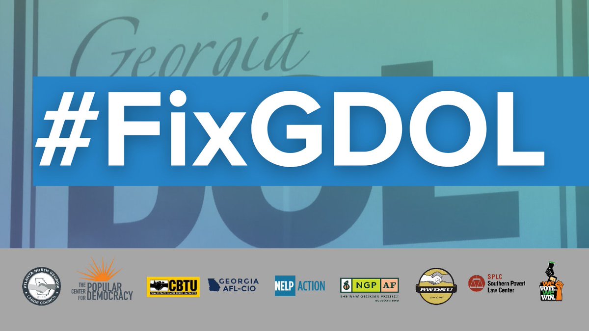 REPORT: Workers, unions, racial justice &amp; policy advocates call for rebuilding <a href="/GeorgiaDOL/">Georgia Dept. of Labor</a> so that it works for Georgia's workers. Read this🧵on the problems facing GDOL and the actions the next Labor Commissioner can take to #FixGDOL. Full report here: bit.ly/FIXGDOL