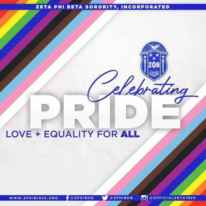 ZPHIBYAZ's tweet photo. "When all Americans are treated as equal, no matter who they are or whom they love, we are all more free."~Barack Obama

Celebrating love and equality for all! 

#zetaphibeta #zphib #pride https://t.co/rJ7g8xZ36o