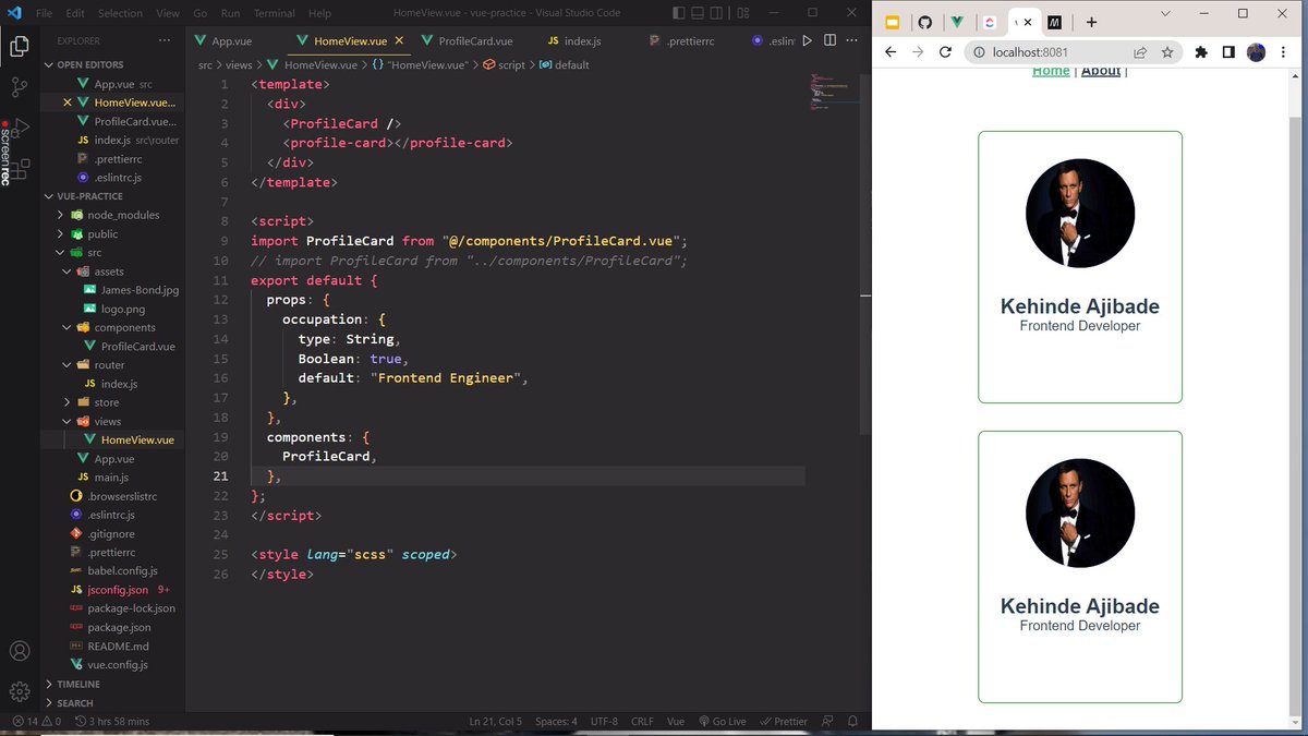 Kennyractural's tweet image. #100DaysOfVue Day 17/100

=&amp;gt; Slots
=&amp;gt; Setting default slot content
=&amp;gt; Using named slots
=&amp;gt; Started a personal project to practice components and router
 Image below

#100DaysOfCode #100daysofcoding #100daysofcodechallenge #100devs