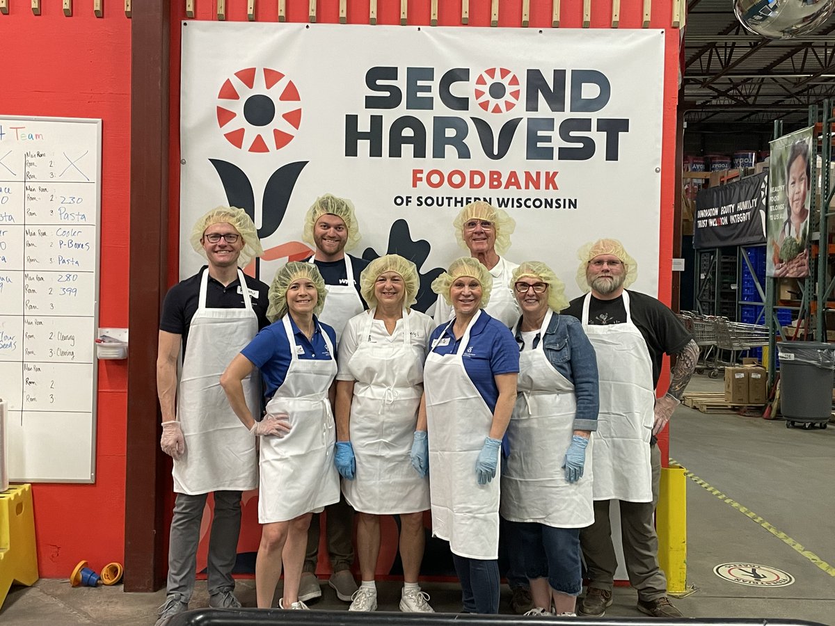 WIREALTORSWRF's tweet photo. Folks from Coldwell Banker Success teamed up today at Second Harvest Food Bank in Madison. In under 3 hours they built 600 food boxes for families! We are double matching donations to WRF $50+ this week for @FeedingWI . Help us keep kids fed this summer at https://t.co/Ziq7SFKPKI https://t.co/pMGNqprMpD
