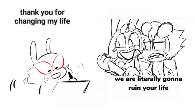 working on the last of my rough layouts for pilot today
my thoughts lovingly <3 