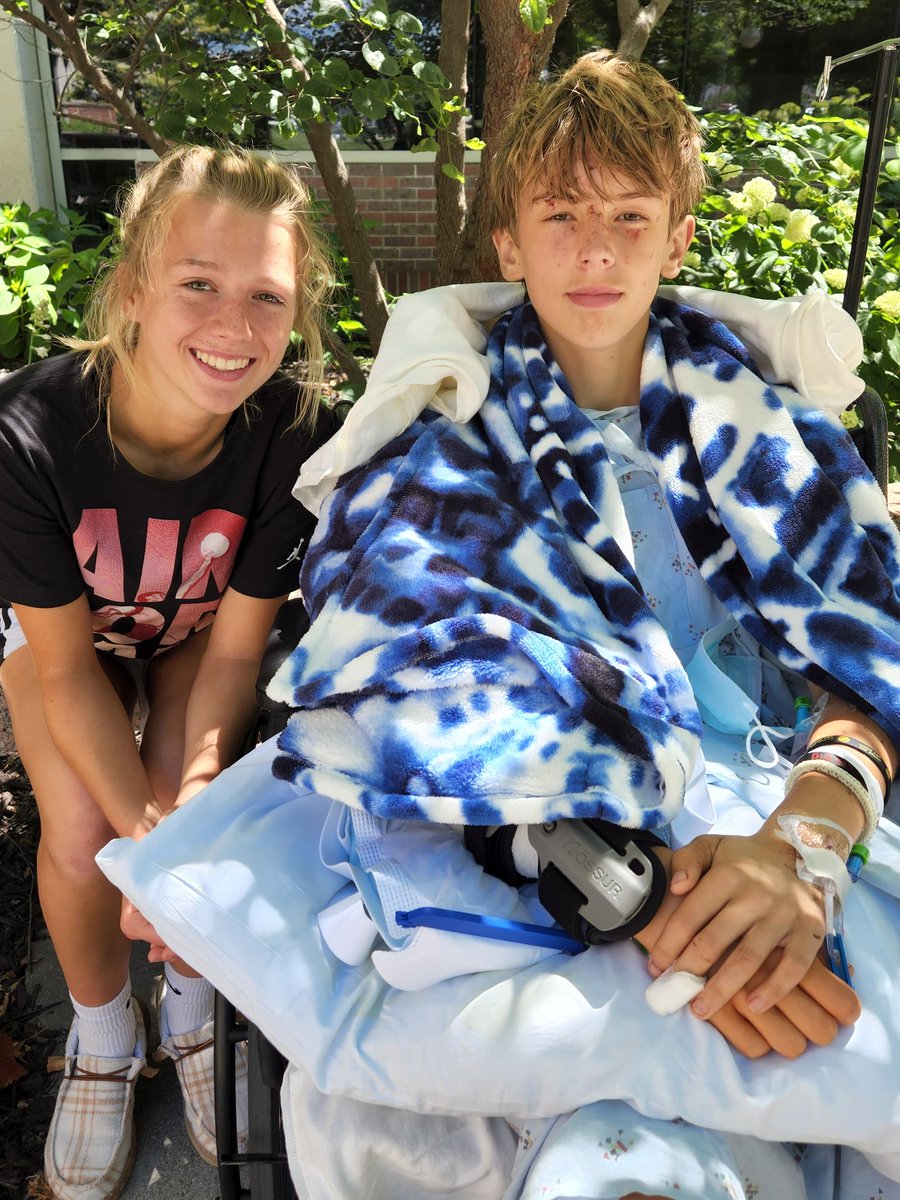 Outside for the first time in 5 days. 3 surgeries down, 1 to go #Persist