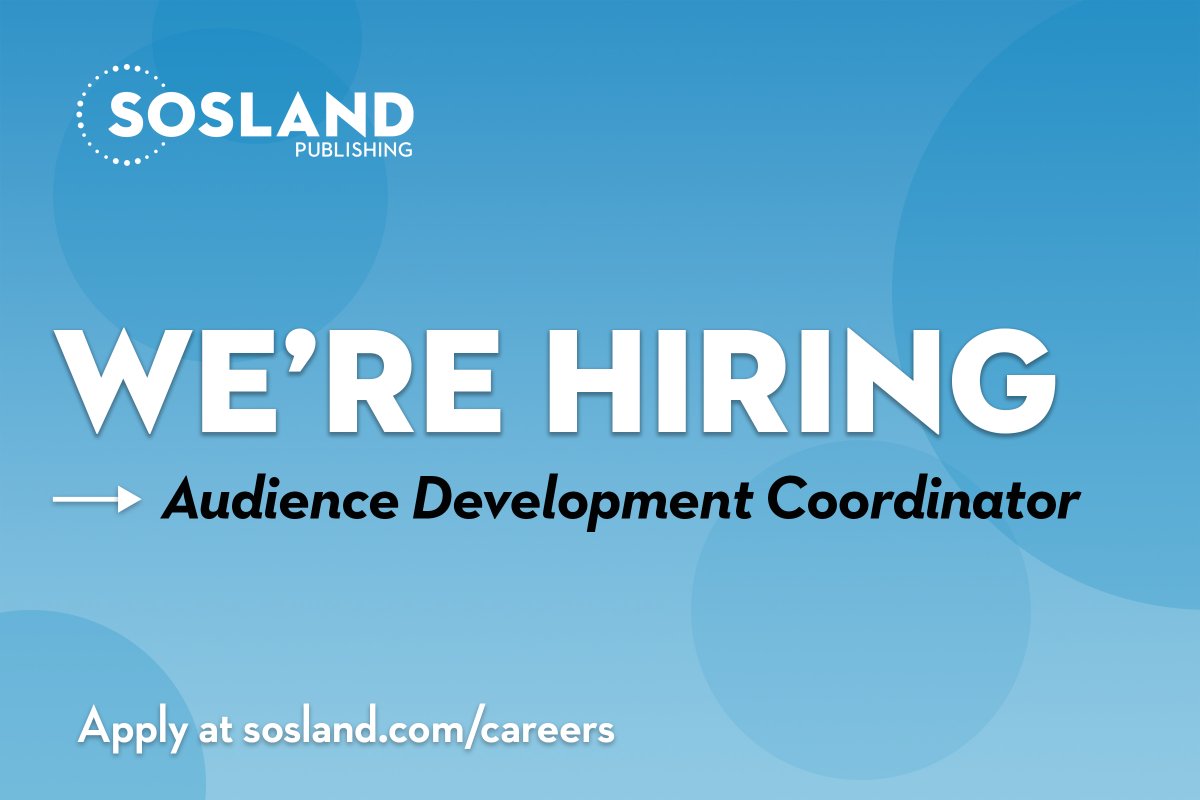 We’re searching for a new Audience Development Coordinator to join our team! Learn more about the role and apply here:
ow.ly/K2FU50JF9fI

#audiencedevelopment #publishing #KCjobs