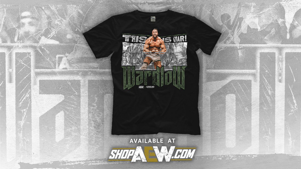 This is war! Check out this NEW @RealWardlow shirt at ShopAEW.com! #shopaew #aew #aewdynamite #aewrampage