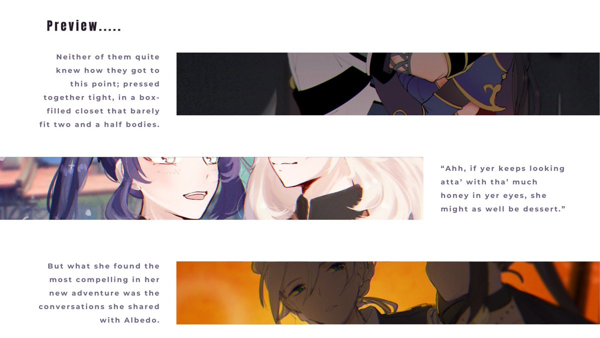 AstroLabs_'s tweet photo. In the spirit of summer, the ficbook will be having a flash SALE for a limited time!
[Florilegium Of Sun And Moon]
— #albemona #almona #Albedo #MonaMegistus 
— Price: $10 --> $8USD
— Time Period: 6/22/22-6/24/22
— Where: https://t.co/yzq8L4p3YY https://t.co/UXif1olf0e