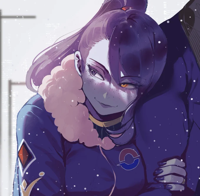Future Gloria rkgk (but color palette choice ended up looking like Meg from Hades instead OTL) 