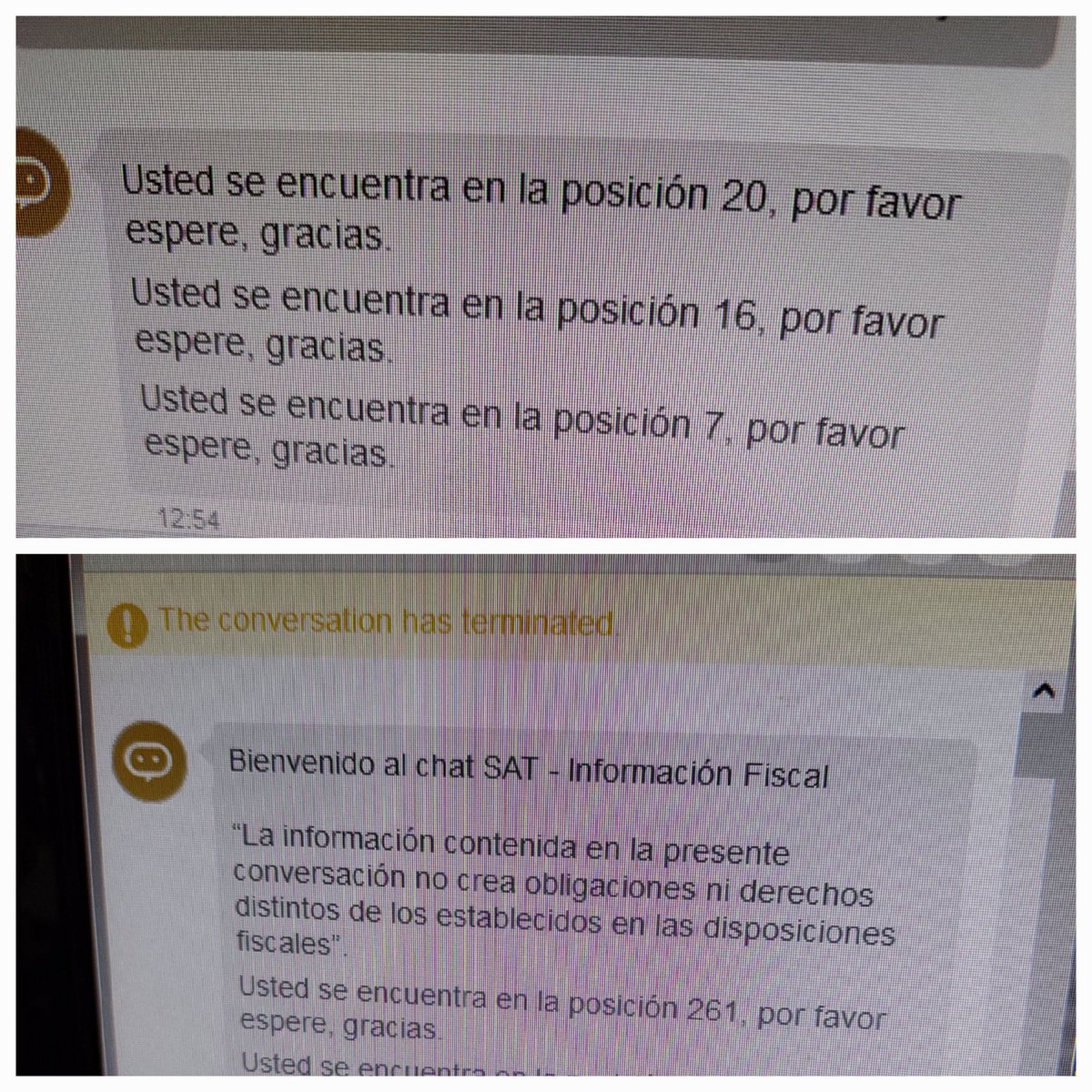 jadlemy's tweet photo. Demasiados intentos @SATMX  inicia 261,al llegar al 7se termina la conversación mmmmm https://t.co/WxZWttvGWo