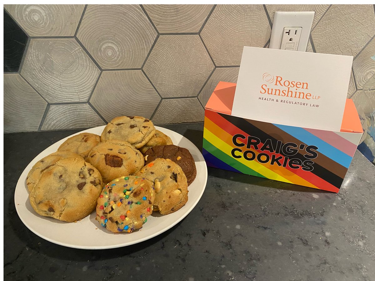 Thank you to <a href="/RosenSunshine/">Rosen Sunshine LLP</a> for sending congratulatory <a href="/CraigsCookies/">Craig's Cookies</a> to <a href="/LawSocietyLSO/">Law Society of Ontario</a> Treasurer-Elect, @JacHorvat. She said we were allowed to have some!