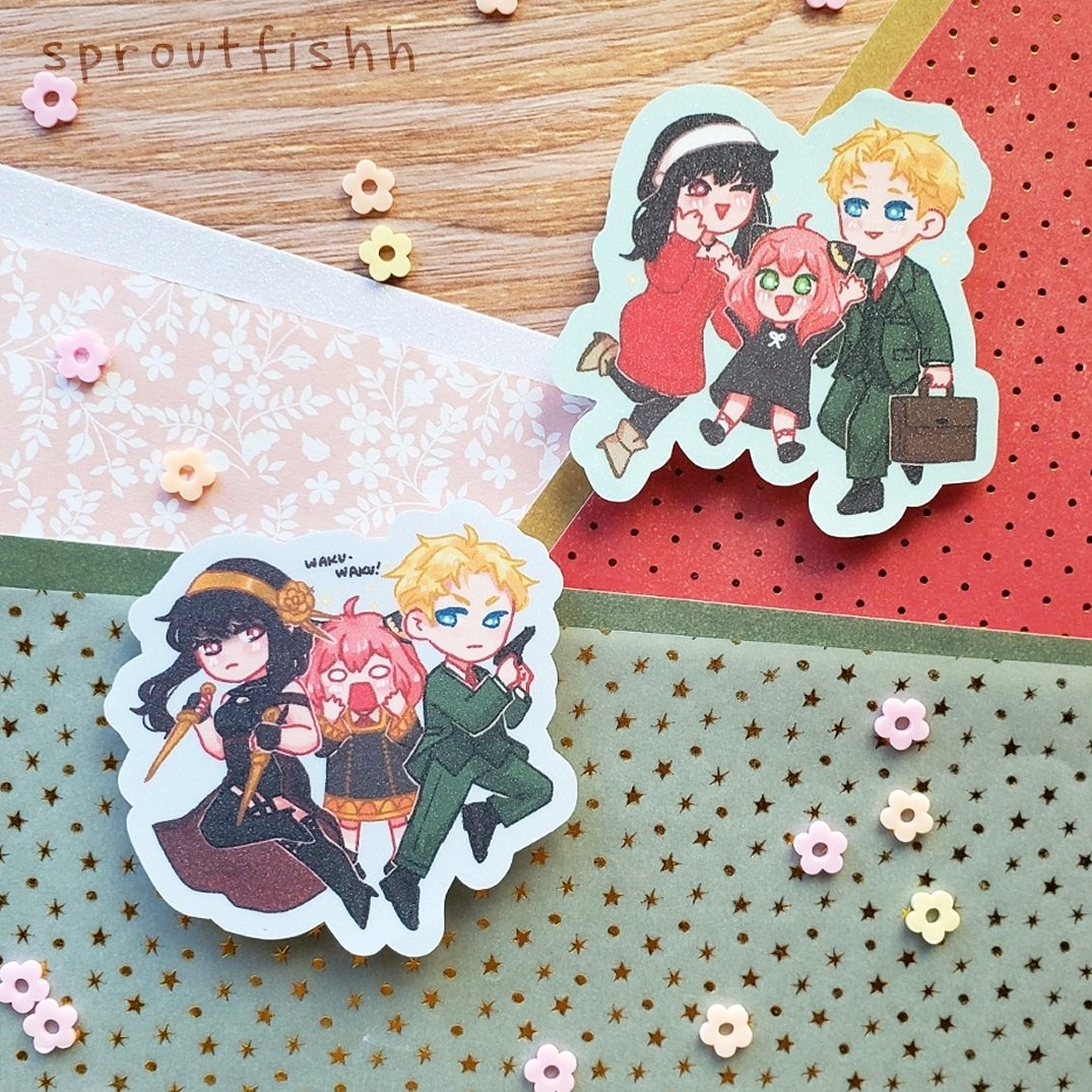 I completely forgot to say my new #SPYxFamily stickers are now up on my st0re!! pls check it out hehe