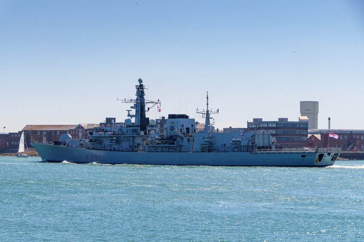 HMS Westminster (F237) outbound from Portsmouth Harbour. Pictured 22/06/22