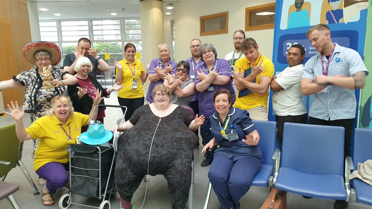MichelleD_RNLD's tweet photo. @TheMisfitsUKCIO always bring a smile & 🌞 during #LearningDisabilityWeek at Southmead Hospital...they did 3 amazing shows for staff today & the message is always so on point and powerful...thank you so much for sharing your wisdom with us.
@LynSandlesRNLD @sphams @SironaCIC https://t.co/ZY90U3ptBv