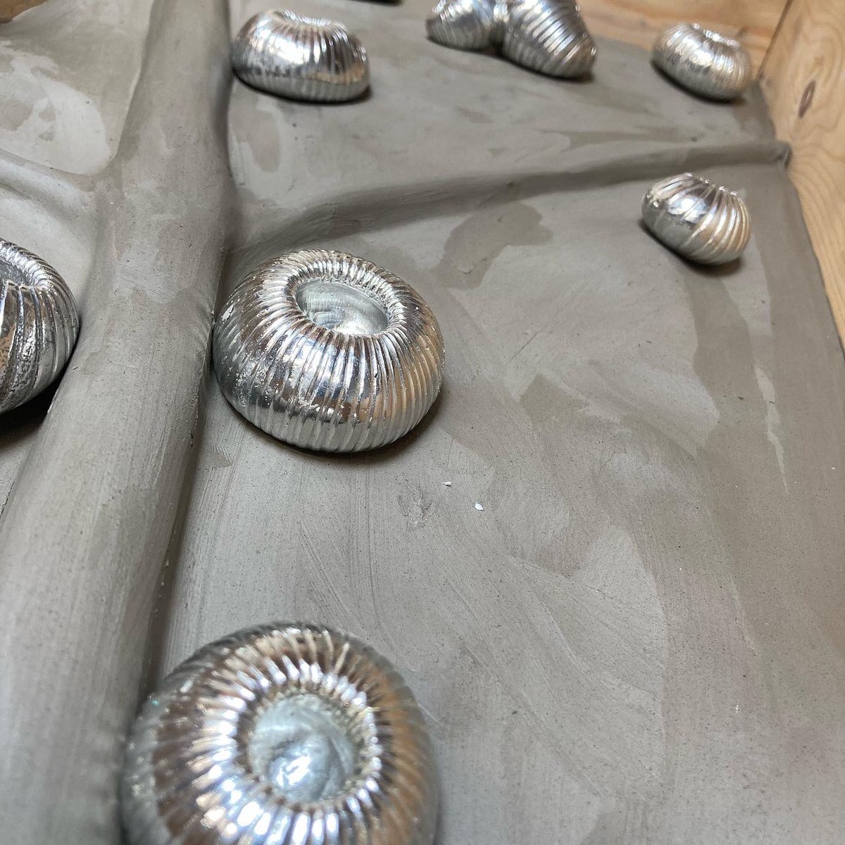 fleurgrenier's tweet photo. Preparations underway to make the mould for the concrete section of the oak leaf #concreteart #buttongall #gallwasp #pewter https://t.co/0KWW7k1MVq