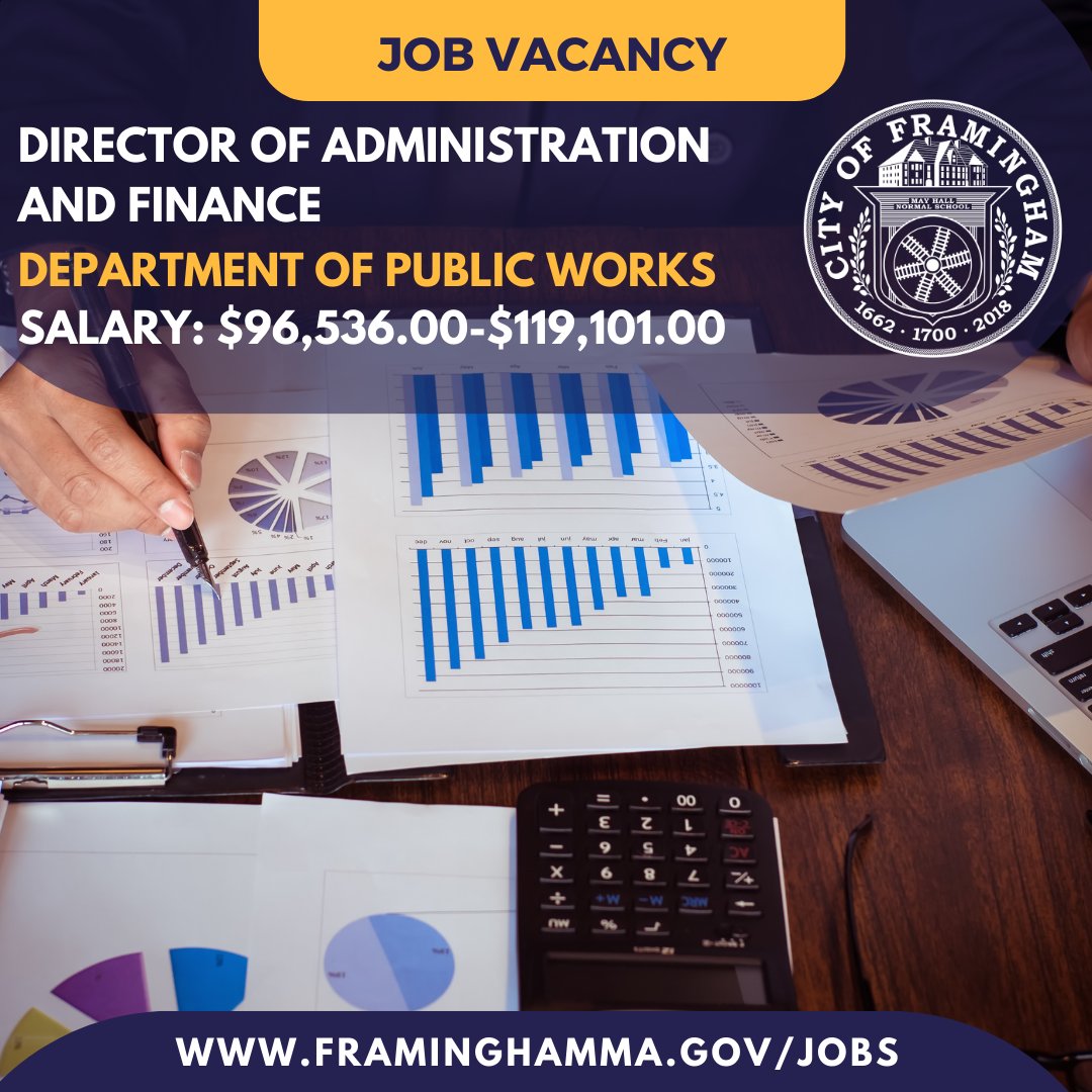 Framingham_MA's tweet photo. Framingham Public Works is hiring! Make a difference and join our team of dedicated professionals!
For current job opportunities, please visit: https://t.co/tXoWaWhDU4
To learn more about @DPWFramingham, click here: https://t.co/ZEfrBb5RYr
#FraminghamJobs #CareersFramingham https://t.co/L7no9KWbHc