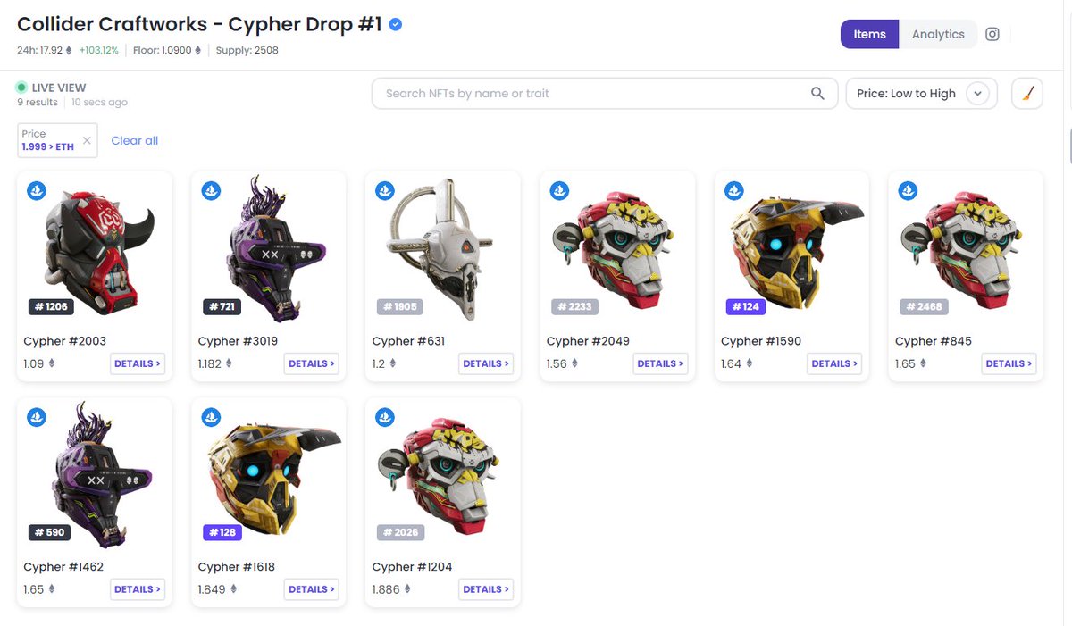 9 listed before 2eth!🔥 @ColliderCraft