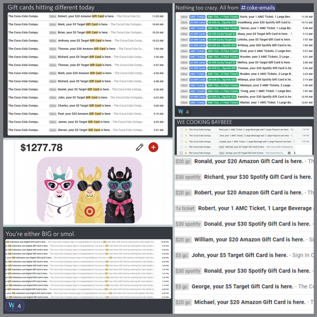 Drip_AIO's tweet photo. We won EVERY SINGLE PRIZE, that's how we know that no one else had the bypass.
Everything in the pictures was 100% free!
Gift Cards✅
Festival Tickets✅
Movie tickets✅
$400 Yeti coolers✅

Well over $250k profit. One module.
#recessionproof #vip https://t.co/DBdtbyetRX