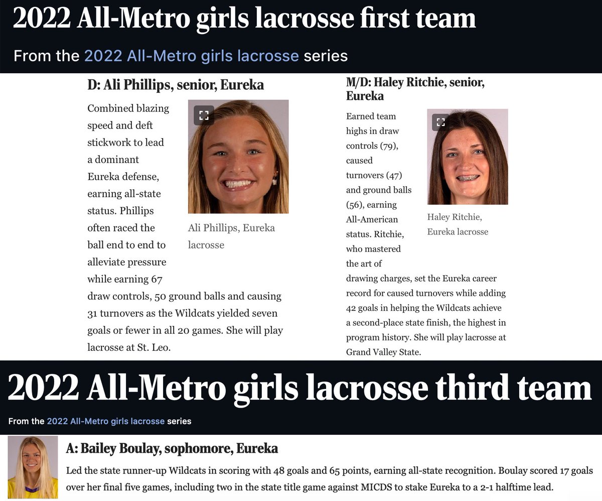 Congratulations to our All Metro athletes Ali Phillips, Haley Ritchie and Bailey Boulay! #EHS63025
