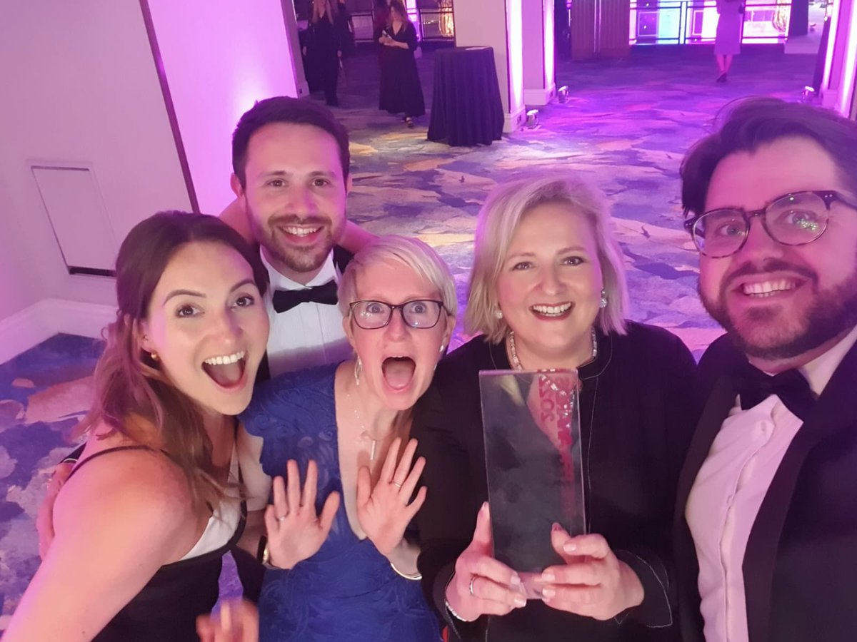 tilly_mcauliffe's tweet photo. Woohoo! Hurray! @ThinkPublishing has won @PPA_Live Content Agency of the Year. This is pretty much the highest accolade we could win and we are THRILLED! And it’s all thanks to our amazing team - here is but a fraction of them. #PPAAwards 🎉🥂🎉🥂🎉 https://t.co/Q0q0FhaiXM