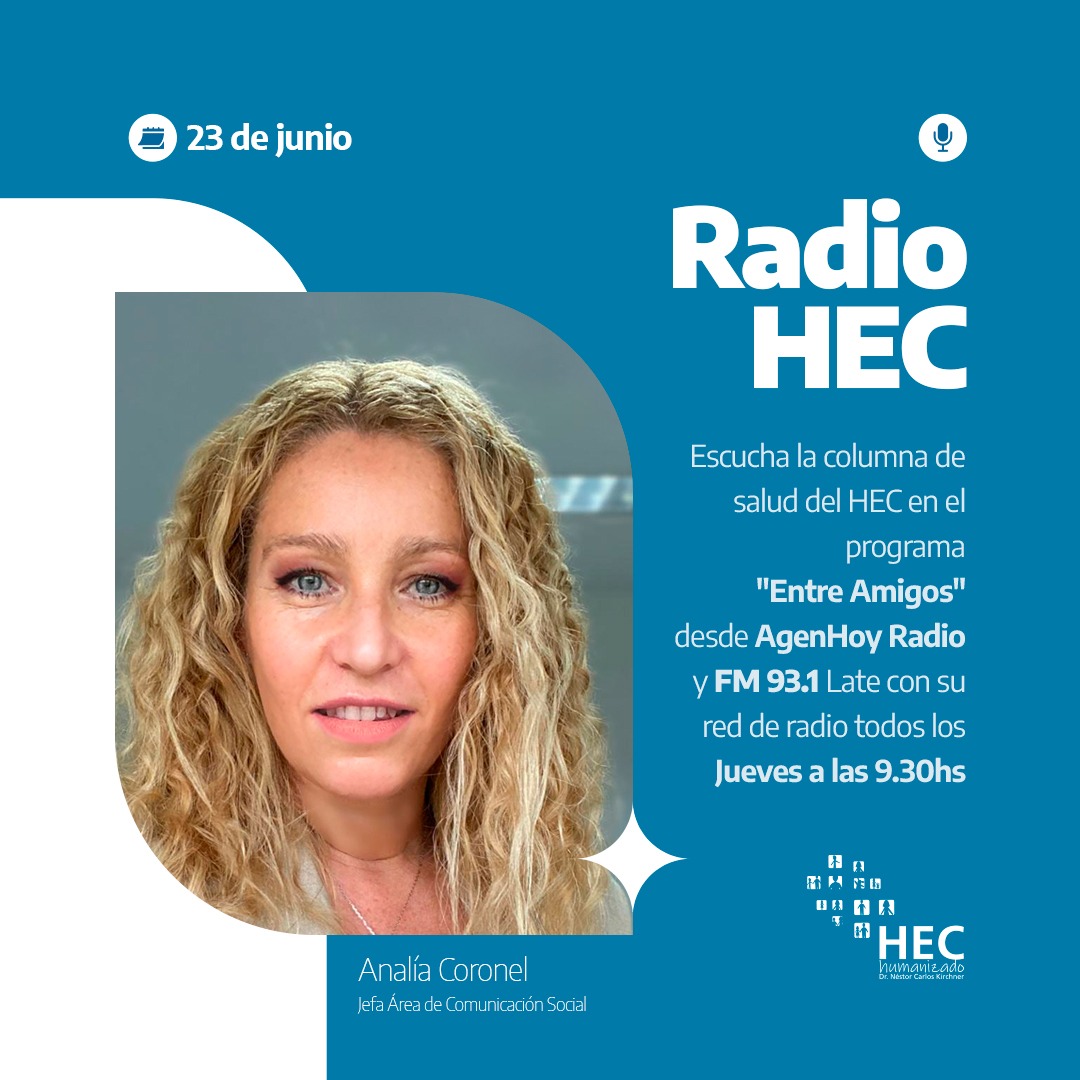 ArielGuinoa's tweet photo. Mañana, jueves 2️⃣3️⃣ 📻🎙
A las 🕤 9:30 h en @AgenhoyRadio vamos a charlar con la Lic. Analía Coronel, Jefa del área de Comunicación Social y Telemedicina del #hec. 
Conoceremos las implicancias de la #comunicación en el ámbito de la #salud y su valor estratégico 
#ColumnaDeSalud https://t.co/SmVEzsajHB