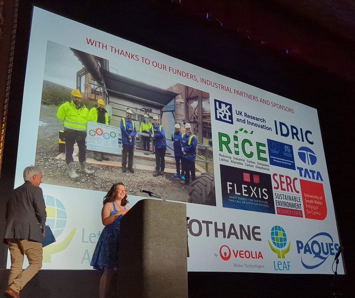 And finally, topping things off, we're incredibly proud to announce <a href="/r_chalmersbrown/">Rhiannon Brown</a> has won the Lettinga Award at #AD17 with her project converting industrial greenhouse gases to sustainable chemicals using wastewater. Llongyfarchiadau, Rhiannon!