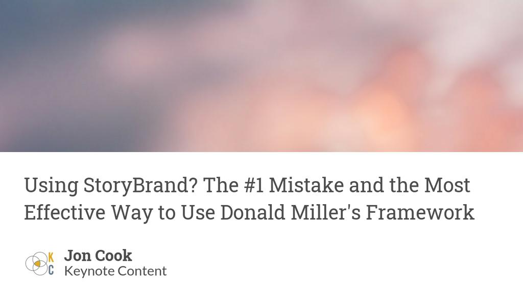keynotecontent's tweet image. Should coaches use @StoryBrand to develop their business message?

&quot;Using StoryBrand? The #1 Mistake and the Most Effective Way to Use Donald Miller&apos;s Framework&quot; ▸ lttr.ai/ygJN

#storybrand #donaldmiller #messagedevelopment #messagecoaching