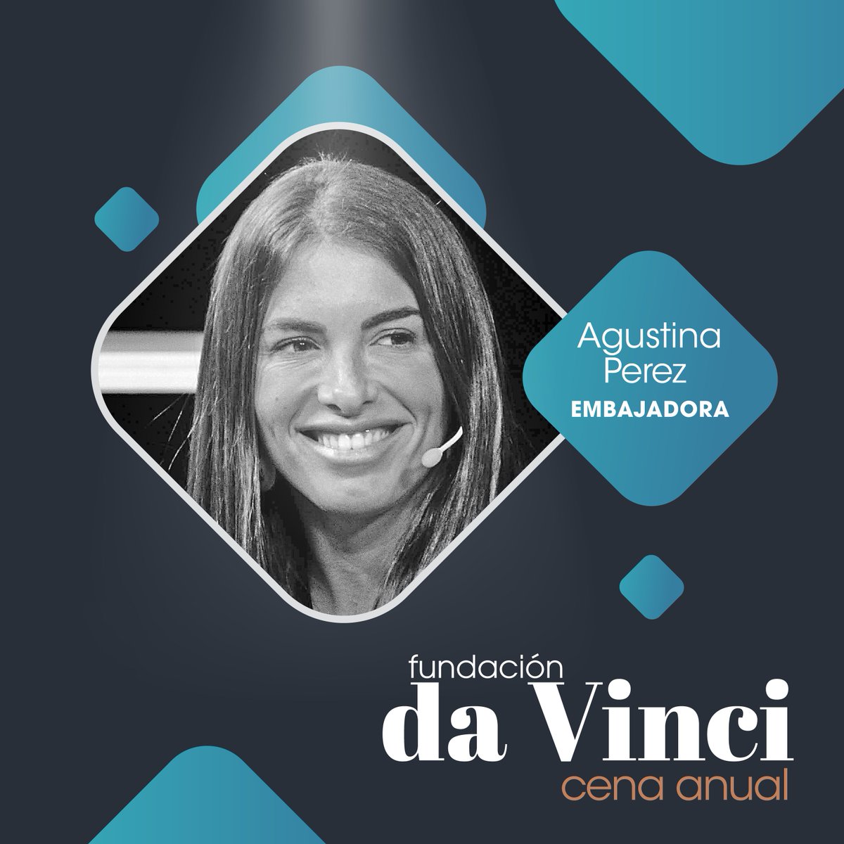 daVinciLAT's tweet photo. Bienvenida @PerezComenale al grupo de doce profesionales y emprendedores "embajadores de transformación" en nuestra Cena Anual del 11/AGO https://t.co/Z5ckQef6PE

Agustina representa el espíritu emprendedor que queremos expandir en Uruguay #daVinciCena https://t.co/R5nSjkGBYR