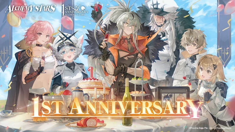Anime's tweet photo. Can you believe it's already been a year since Alchemy Stars made its dazzling debut? To celebrate this milestone, we are bringing you a two-part community event. JOIN THE CONTESTS NOW #AS1Year #ASANN #AlchemyStarsReinhardt: https://t.co/dxOvyP9KTU https://t.co/2eSCwh5vsE