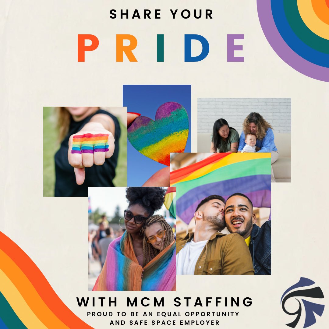 It's still pride month and we are
still celebrating!
Come get a job and feel comfortable to be who
you truly are, in the workplace.
#pridemonth #jobsearch
#equalopportunityemployer #jobsforall
#lookingforwork #mcmstaffing #staffing
#recruiting #findajob #jobsearch #lookforwork